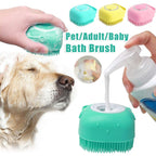 Silicone Massage & Shampoo Glove — Pet Bath Brush & Spa Mitt