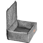 VEVOR Dog Booster Car Seat Pet Car Seat For Small Medium Dog Up To 40 Lbs Gray