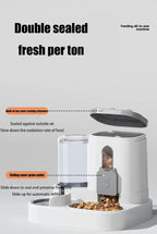 Pet large-capacity feeder integrated automatic water dispenser cat food bowl dog feeding bowl cat bowl dog bowl pet supplies