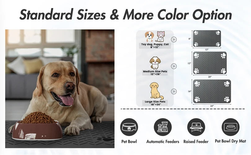 Pet Placemat for Food and Water Bowl