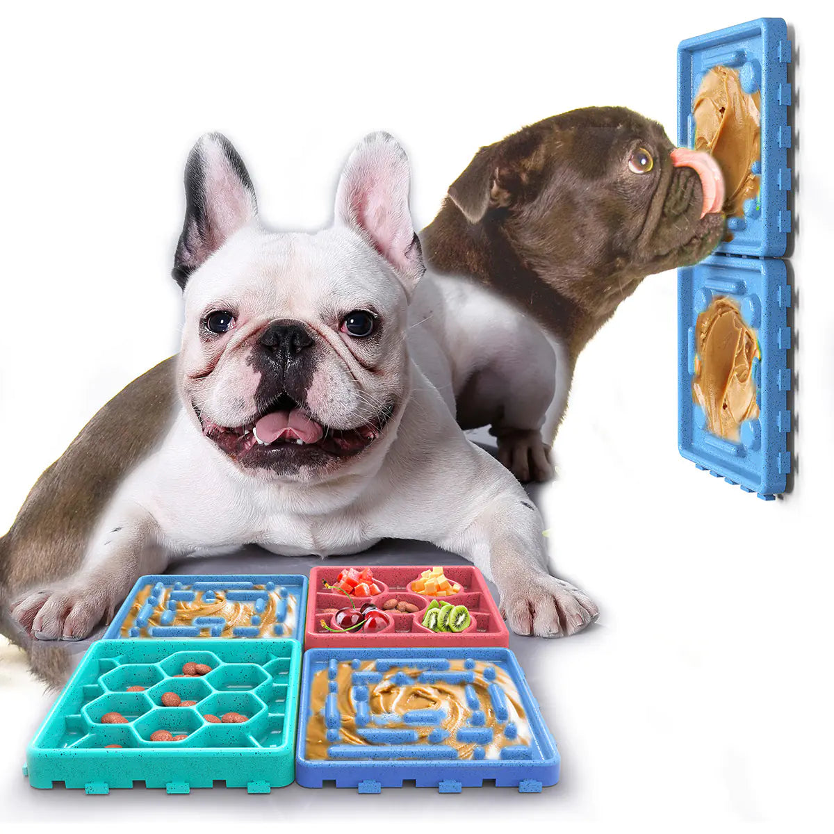 Peanut Lick Pad Slow Feeder Dog Licking Mat with Suction