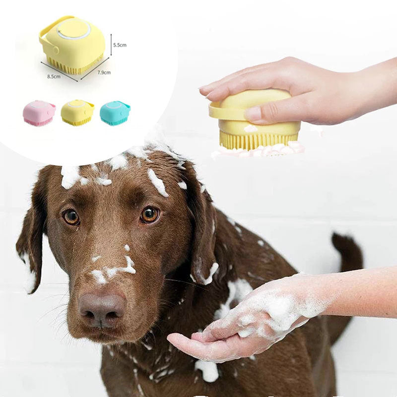 Silicone Massage & Shampoo Glove — Pet Bath Brush & Spa Mitt